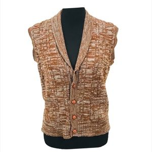 Silverman’s Knit Sweater Vest, Brown, Gray, Small